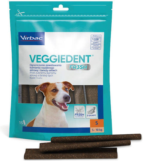 Virbac Veggiedent Fresh Treat for Dogs Against Tartar & Plaque 456gr 15 Pieces