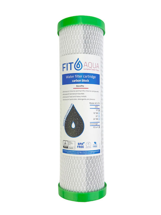 Fit Aqua Ανταλλακτικό Φίλτρο Νερού από Ενεργό Άνθρακα 0.5 μm