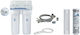 Proteas Filter Water Filtration System Double Under Sink Micron ½" with Replacement Filter Activated Carbon ECO-CB5, Polypropylene EW-013-0504