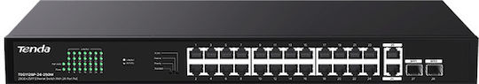 Tenda TEG1128P-24-250W Unmanaged L2 PoE+ Switch με 26 Θύρες Gigabit (1Gbps) Ethernet και 1 SFP Θύρα