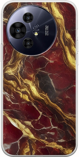 Cracked Marble Red Gold Tcl 50 Pro Nxtpaper 5g Flexible Tpu Διάφανη Σιλικόνη