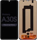 O ecran Samsung cu Mecanism Tactil pentru Galaxy A30s (Negru)