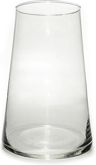 Dekorative hohe Glasvase 24x17cm