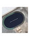 Non-Slip Bath Mat Oval Navy Blue 90x60cm