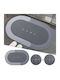 Rutschfest Badematte Oval Light Gray 78x48cm