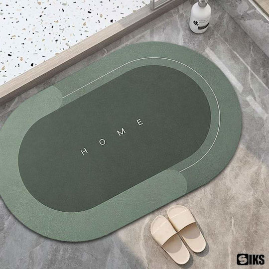 Antiderapant Covoraș de Baie Oval Verde 57x38buc