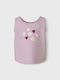 Kids' Shirt Sleeveless Pink Jersey Flowers