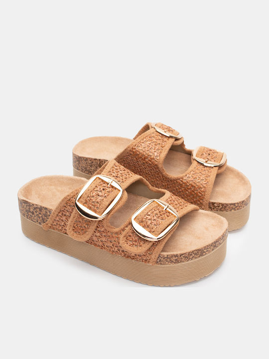 Luigi Flache Sandalen für Damen Flatforms in Br...