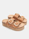 Sandale Casual Damă Flatforme Maro