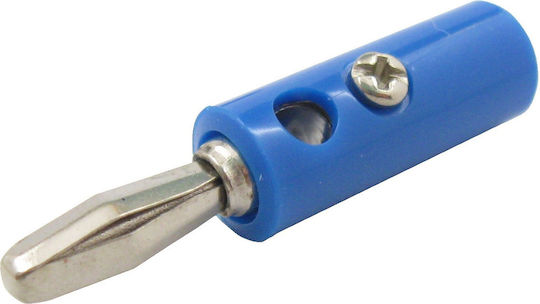 Ștecăr Banana Masculin 4mm Albastru