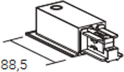 RCL Links Unterputz 3-Phasen-Steckdose Schwarz 2-iv7662-11-w30