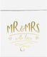 White Treat Bags Mr & Mrs Love 6 Pieces