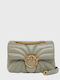 Love Puff Fabric Women's Bag Crossbody Shoulder Handbag Green