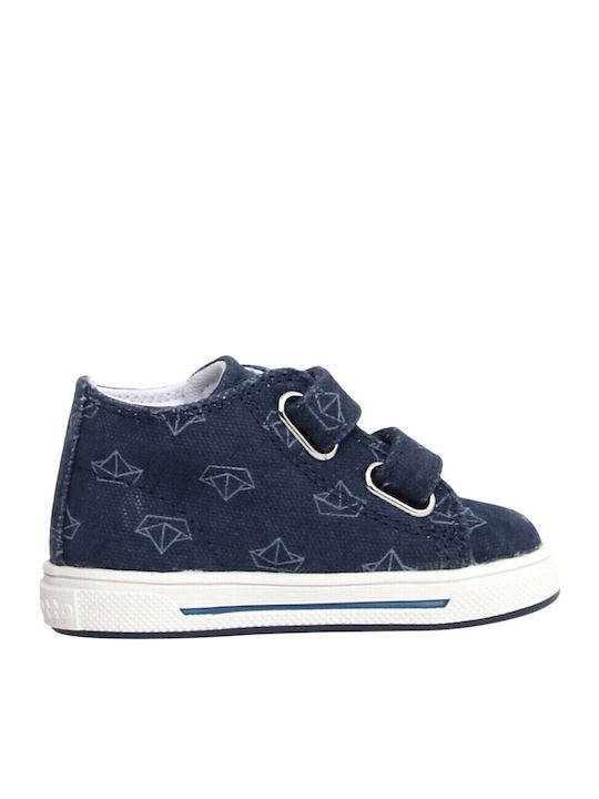 Kids Sneakers High with Scratch Blue