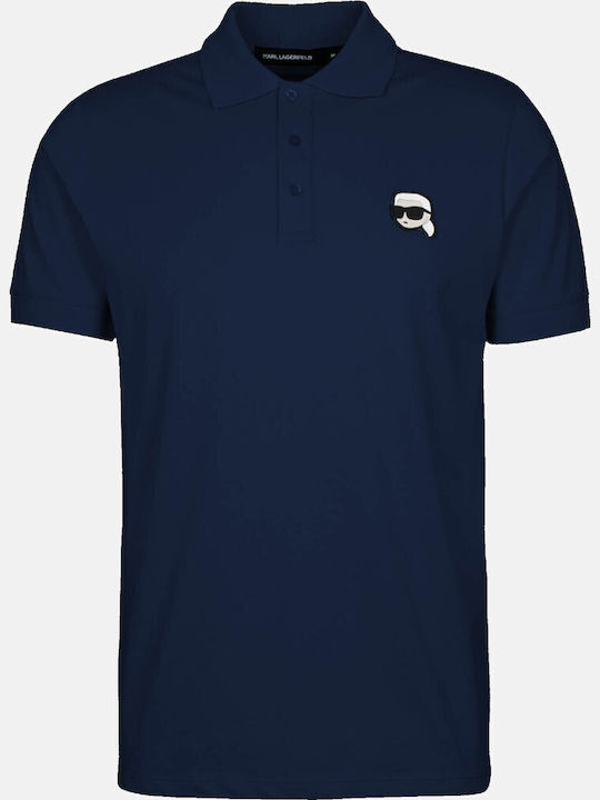 Karl Lagerfeld Polo Μπλούζα Κοντομάνικη Μπλε