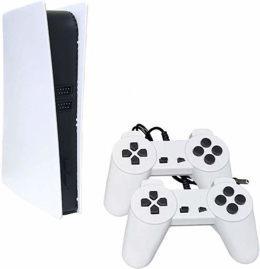 Retro Video Game Console Gs5 Siks 2 Wired Controllers Super 8 Bit Game White Black