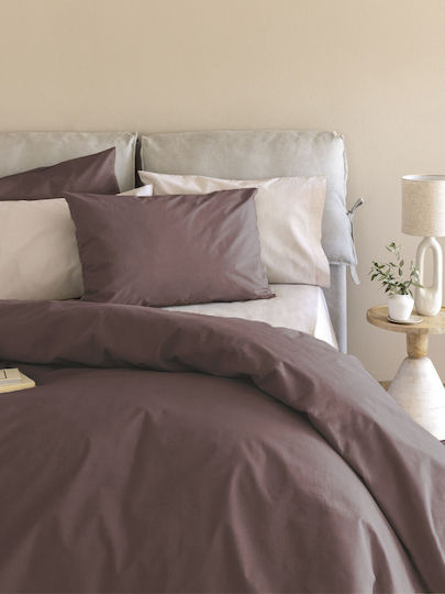Palamaiki Etoile Σεντόνι Υπέρδιπλο με Λάστιχο 170x200+30εκ. Brown