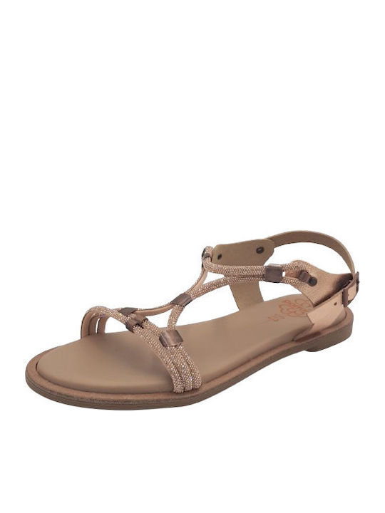 Porronet Leather Anatomic Sandals Rose Gold