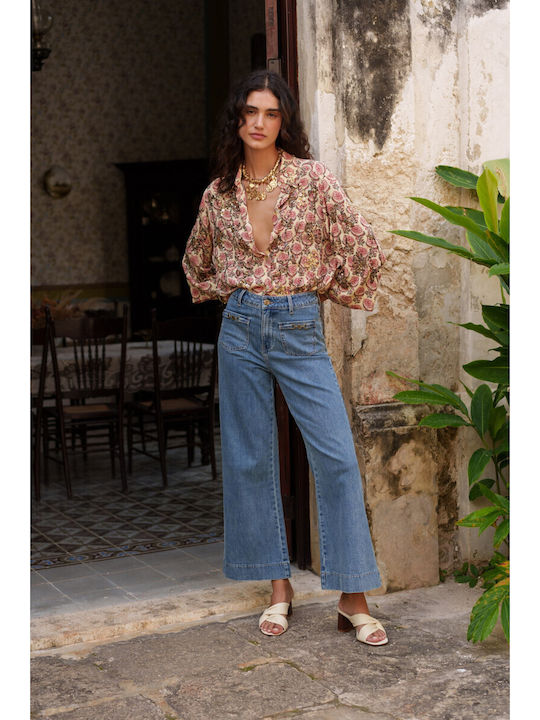 Women's Jean Trousers Flared Denim