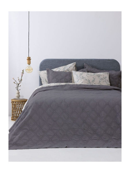 Palamaiki Ifigeneia Σετ Κουβερλί Μονό Microfiber Grey 160x240cm