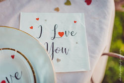 Șervețele I Love You 33×33cm – 16 Bucăți