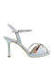 Leather Sandals with Strass White