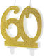 Candle Number 60 Gold Glitter