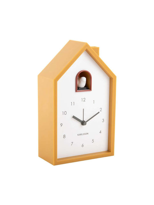 Karlsson Tabletop Clock with Alarm Yellow 2586015YE