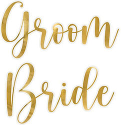 Bride & Groom Cup Stickers