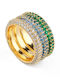 Guess Ring with Zircon made of Steel Gold Plated