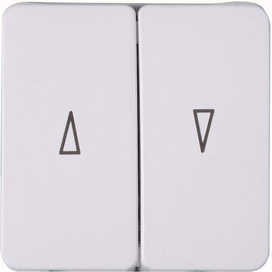 Kopp Recessed Wall Switch for Rolling Shutters Double White