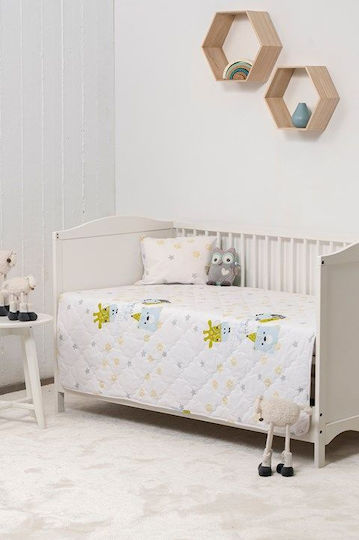 Viokarpet Set Pătură Pentru Copii Single Cu Față De Pernă Alb 160x240cm