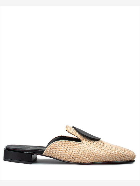 Flat Mules σε Μπεζ Χρώμα