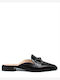 Flat Mules in Black Color