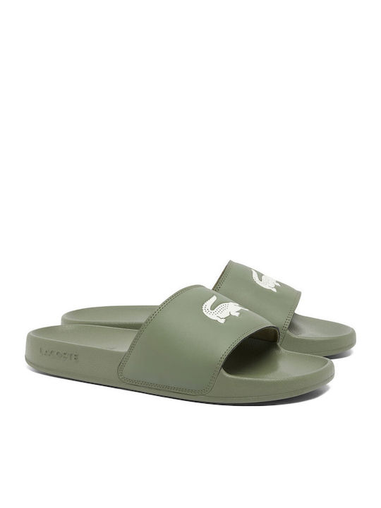 Lacoste Ανδρικά Slides Χακί