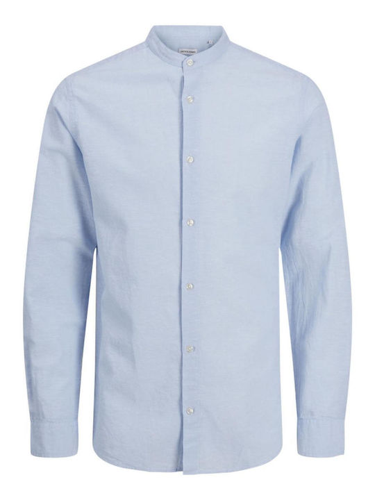 Kids Shirt Long Sleeve Linen Light Blue BREEZE