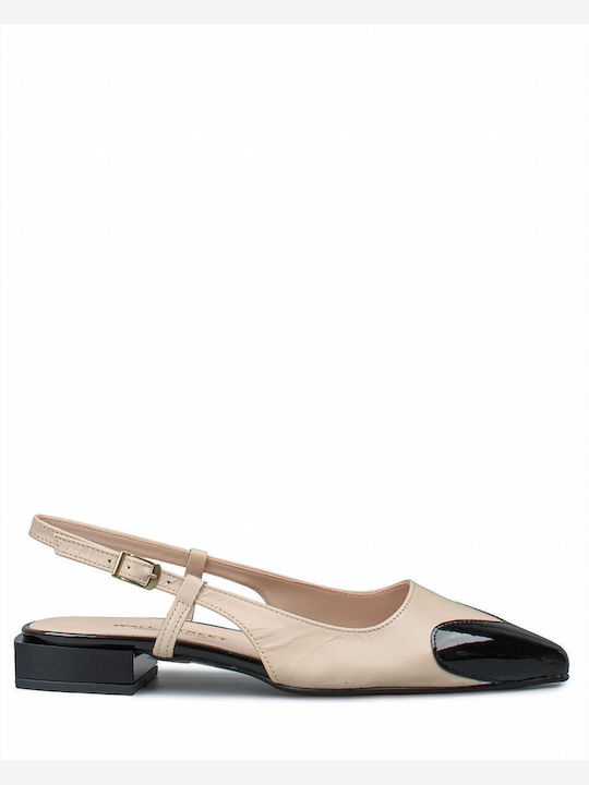 Γυναικείες Μπαλαρίνες Slingback με Λουράκι σε Μπεζ Χρώμα