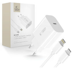 Tech-Protect NC20W 20W Cu Cablu USB-C - Lightning
