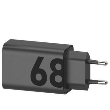 Motorola Φορτιστής Χωρίς Καλώδιο GaN με Θύρα USB-C 68W Μαύρος (TurboPower MC-682N )