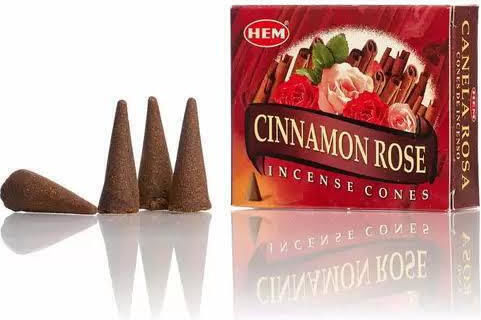Hem Scented Cones Cinnamon Rose 10pcs