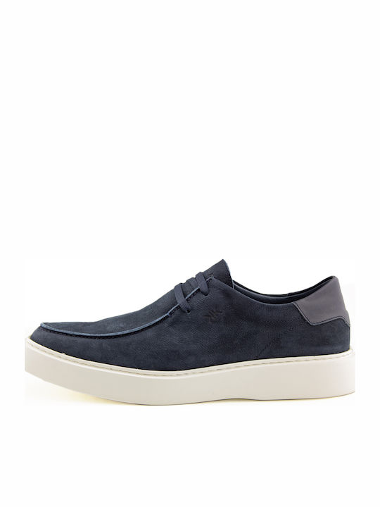Leder Herren Freizeitschuhe Blau