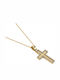 Polytimo Women's Gold Cross 14K with Chain