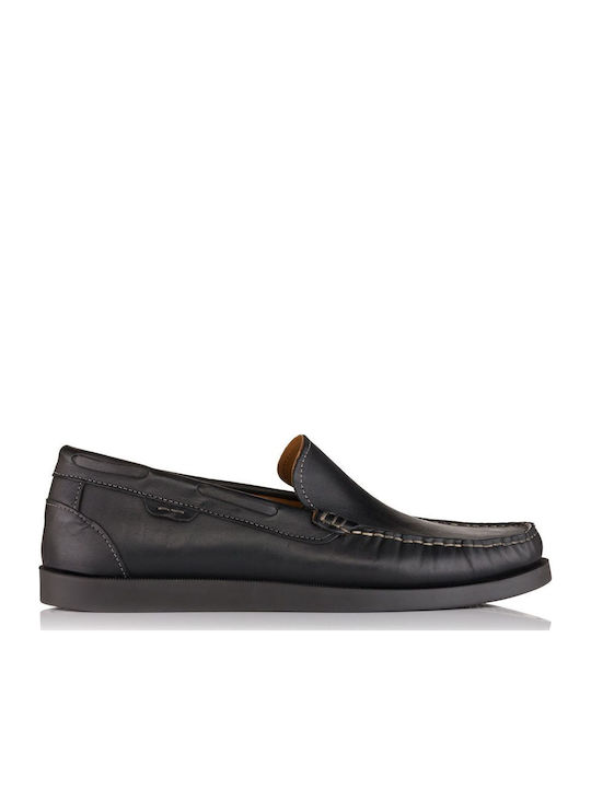 Antonio Shoes Men's Leather Moccasins Black