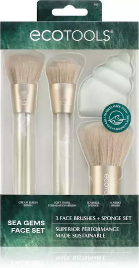 EcoTools Professionell Set mit Make-up-Pinseln und Schwämmen für Rouge Face 4Stück