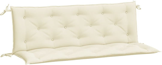 vidaXL Waterproof Bench Cushion for Garden Bench with Backrest Cream White 2 Pieces 50x150cm