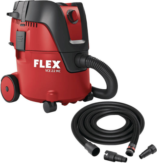 Flex VCE 22 L MC Επαναφορτιζόμενη Σκούπα Υγρών / Στερεών Χωρίς Φορτιστή και Μπαταρία με Πλαστικό Κάδο 22lt