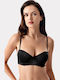 Black Strapless Σουτιέν με Ελαφριά Ενίσχυση