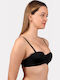 Μαύρο Strapless Σουτιέν χωρίς Ενίσχυση