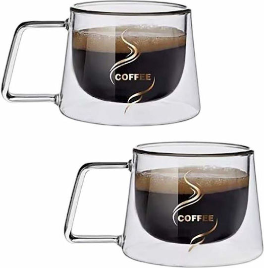 Cană Sticlă Transparentă 200ml 2buc