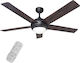 Life Etesian Ventilator De Tavan 56.5cm Cu Lentile De Mărire Maro / Negru
